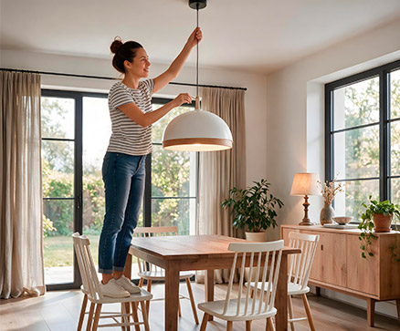Renovar el comedor sin obras. Iluminación | Servei Estació
