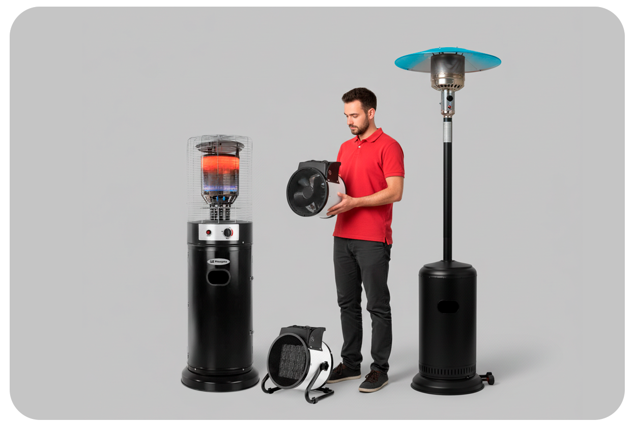 Estufas profesionales para terrazas