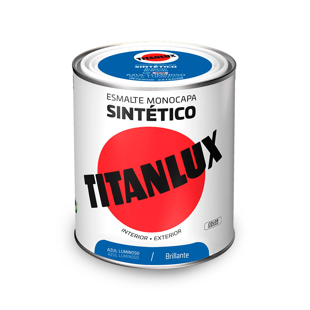 Titanlux Esmalte Sintético Brillante Azul Lumin 0,75l 001053934