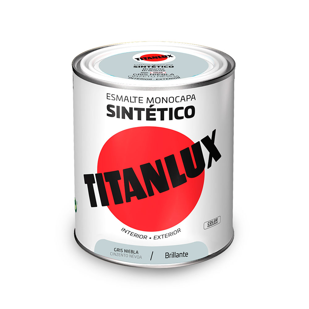 Titanlux Esmalte Sintético Brillante Gris Niebla 0,75l 001050434