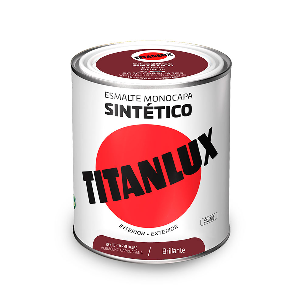 Titanlux Esmalte Sintético Brillante Rojo Carruajes 0,75l 001056034
