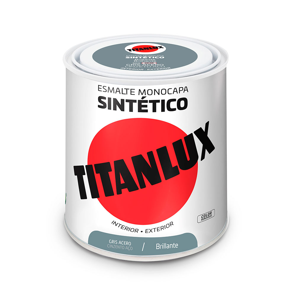 Titanlux Esmalte Sintético Brillante Gris Acero 0,25l