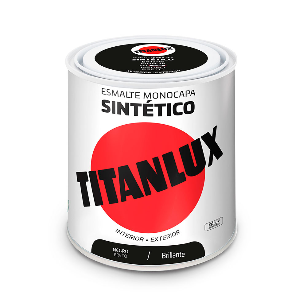 Titanlux Esmalte Sintético Brillante Negro 0,25l