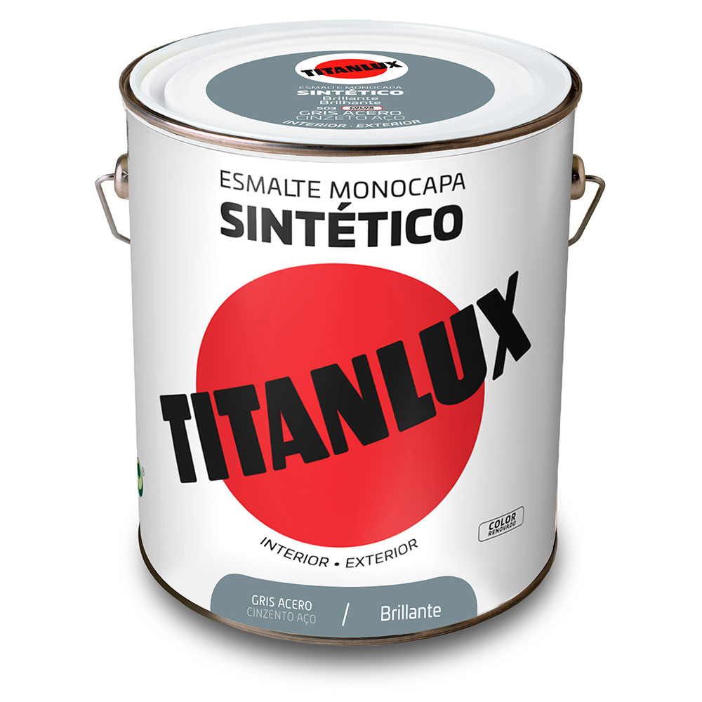 Titanlux Esmalte Sintético Brillante Gris Acer 4l 001050304