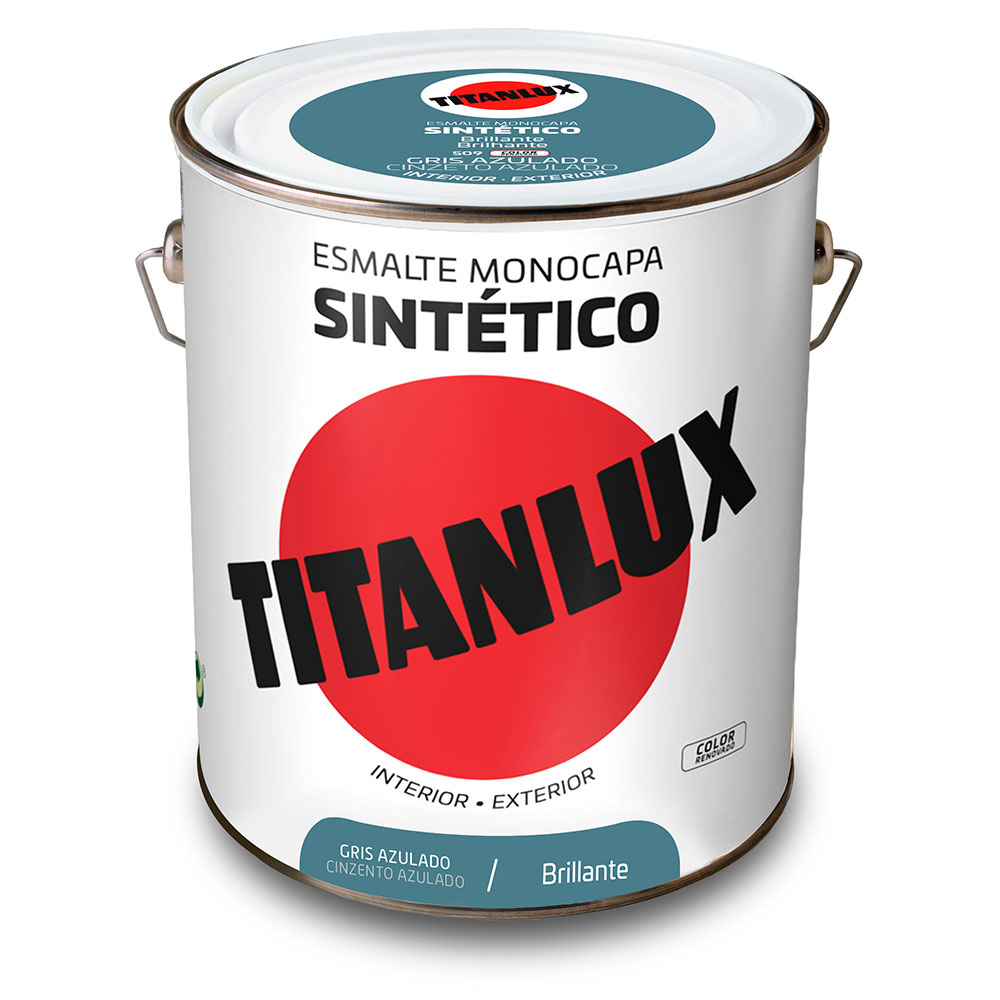 Titanlux Esmalte Sintético Brillante Gris Azulado 4l 001051004