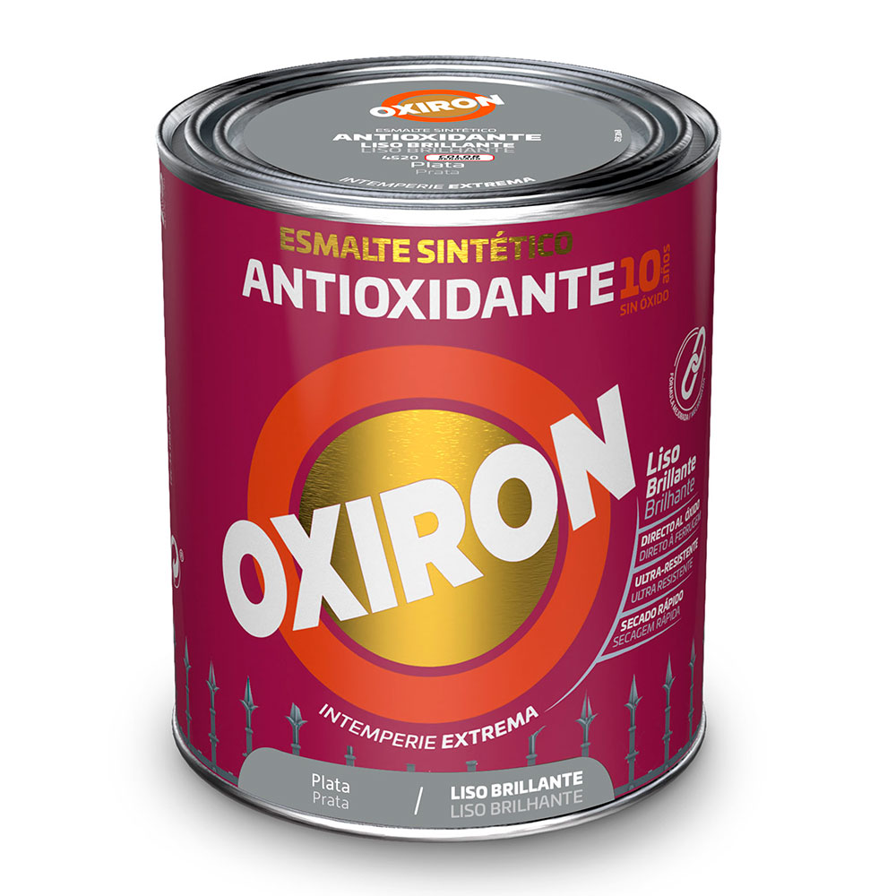 Oxiron Esmalte Antioxidante Liso Brillante Plata 0,75l