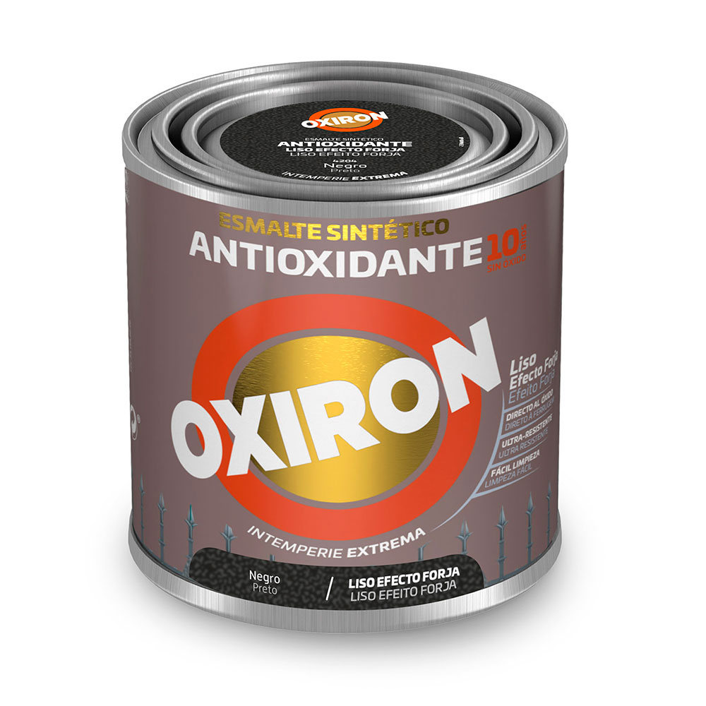 Oxiron Esmalte Antioxidante Liso Forja Negro 0,25l