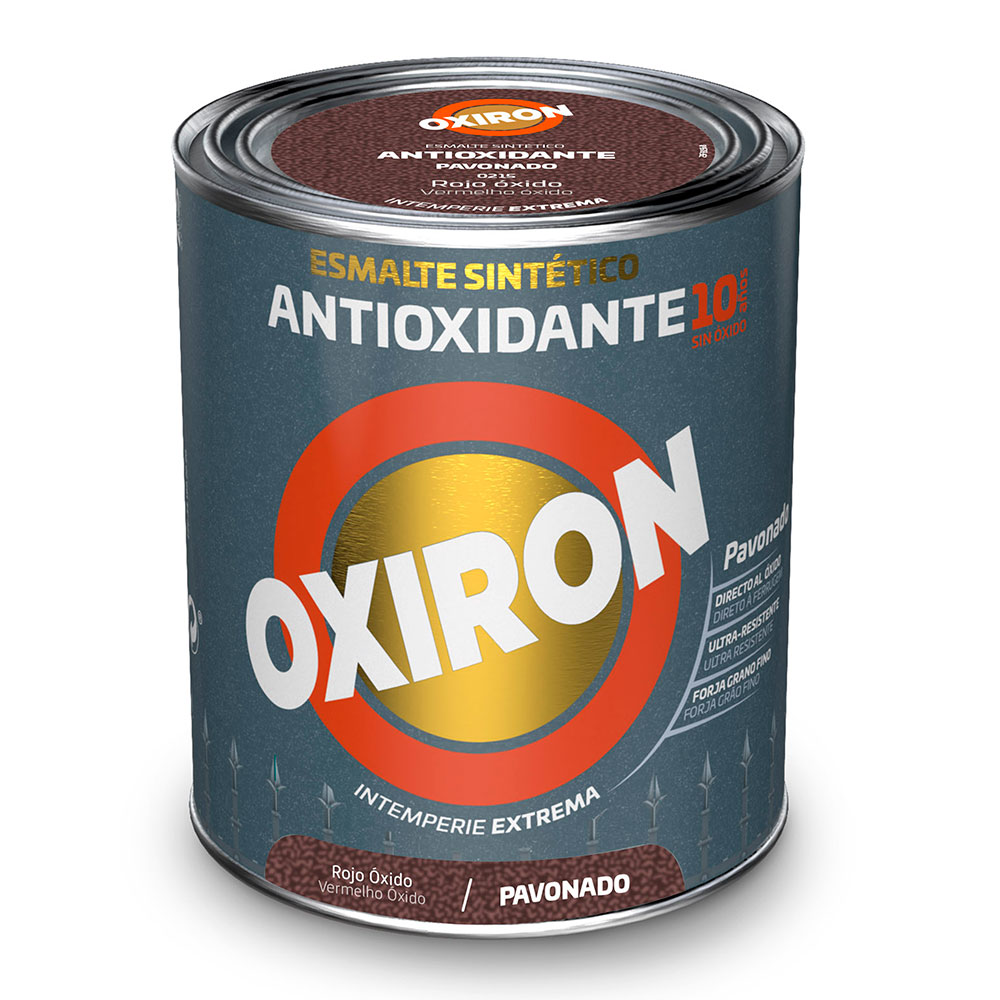 Oxiron Esmalte Antioxidante Pavonado Rojo Óxido 0,75l