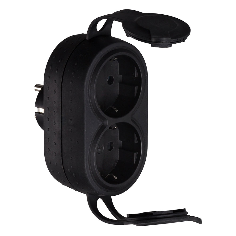 Adaptador 2x2p+T Ip44