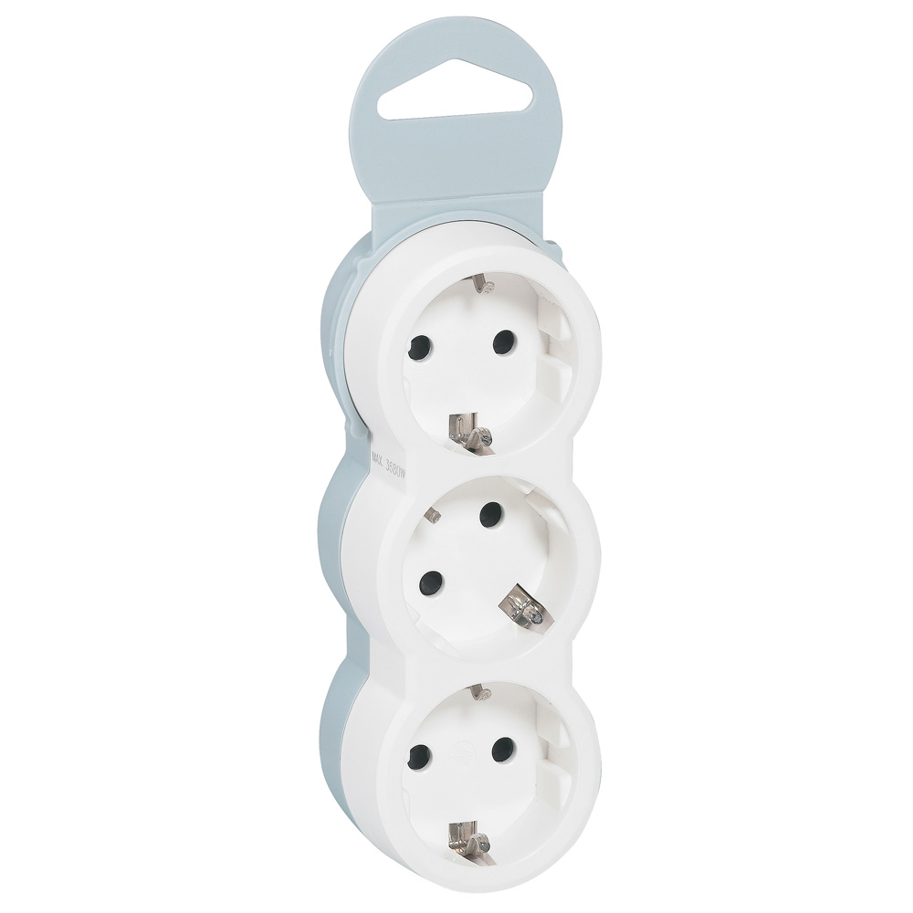 Adaptador Blanco/Gris 3x2p+T 10/16 Frontal