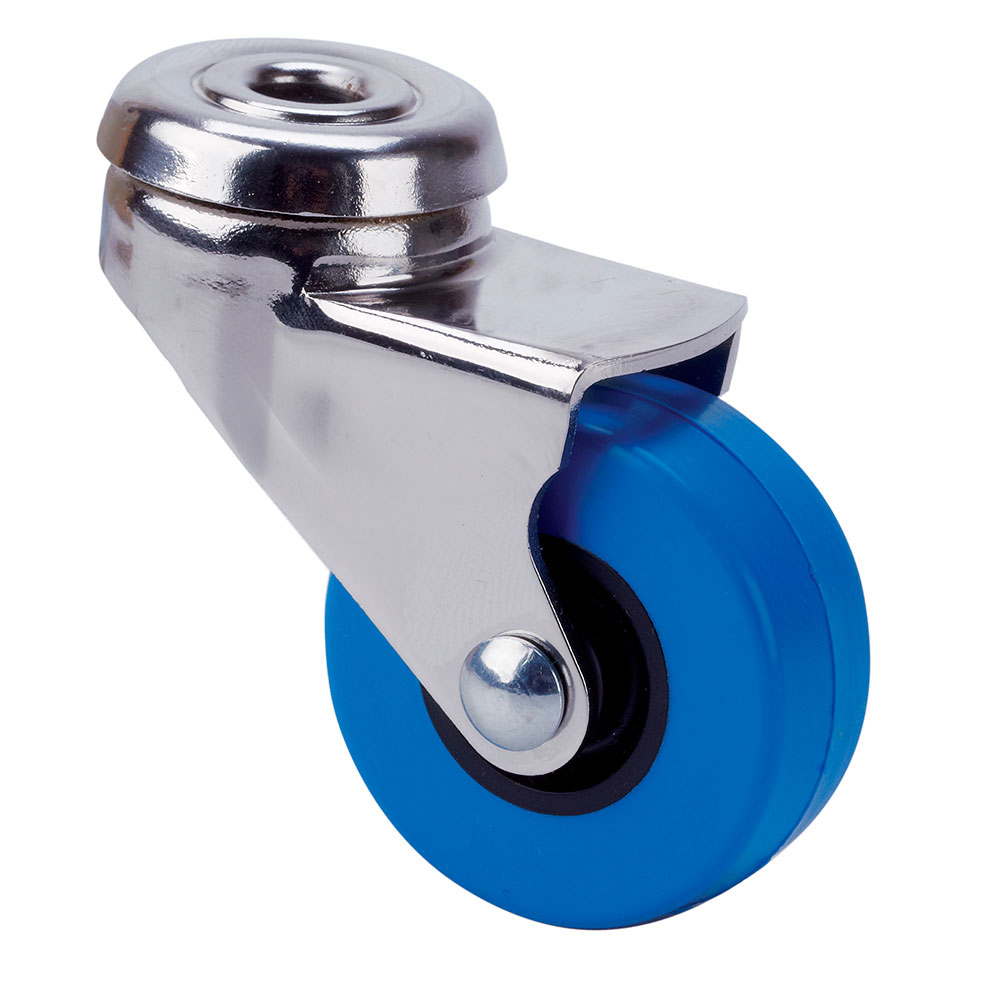 Rueda Poliuretano Azul Bd-Pua Max 15 Kg Agujero 30