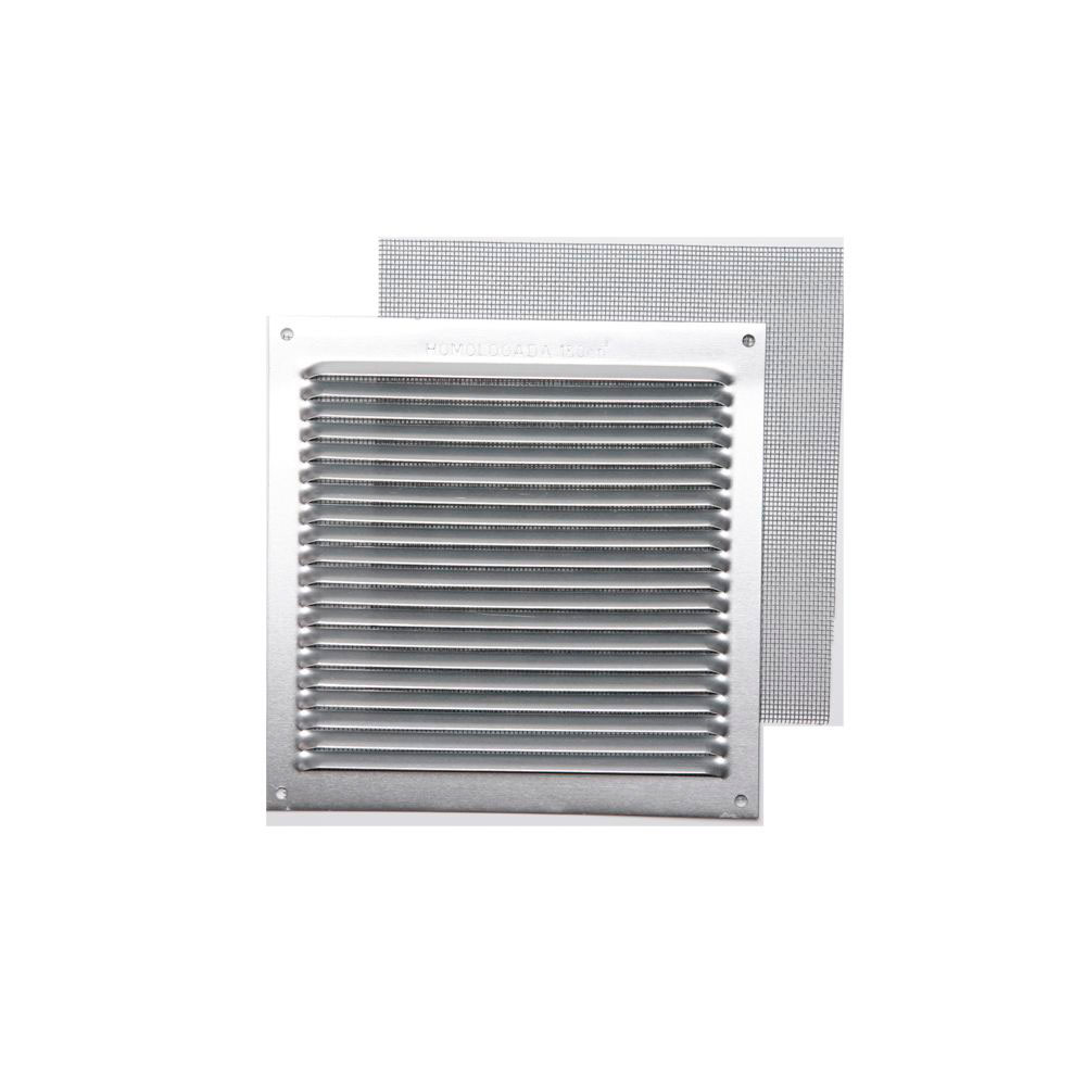 Rejilla S/B C/ Mosquitera Plata 17x17