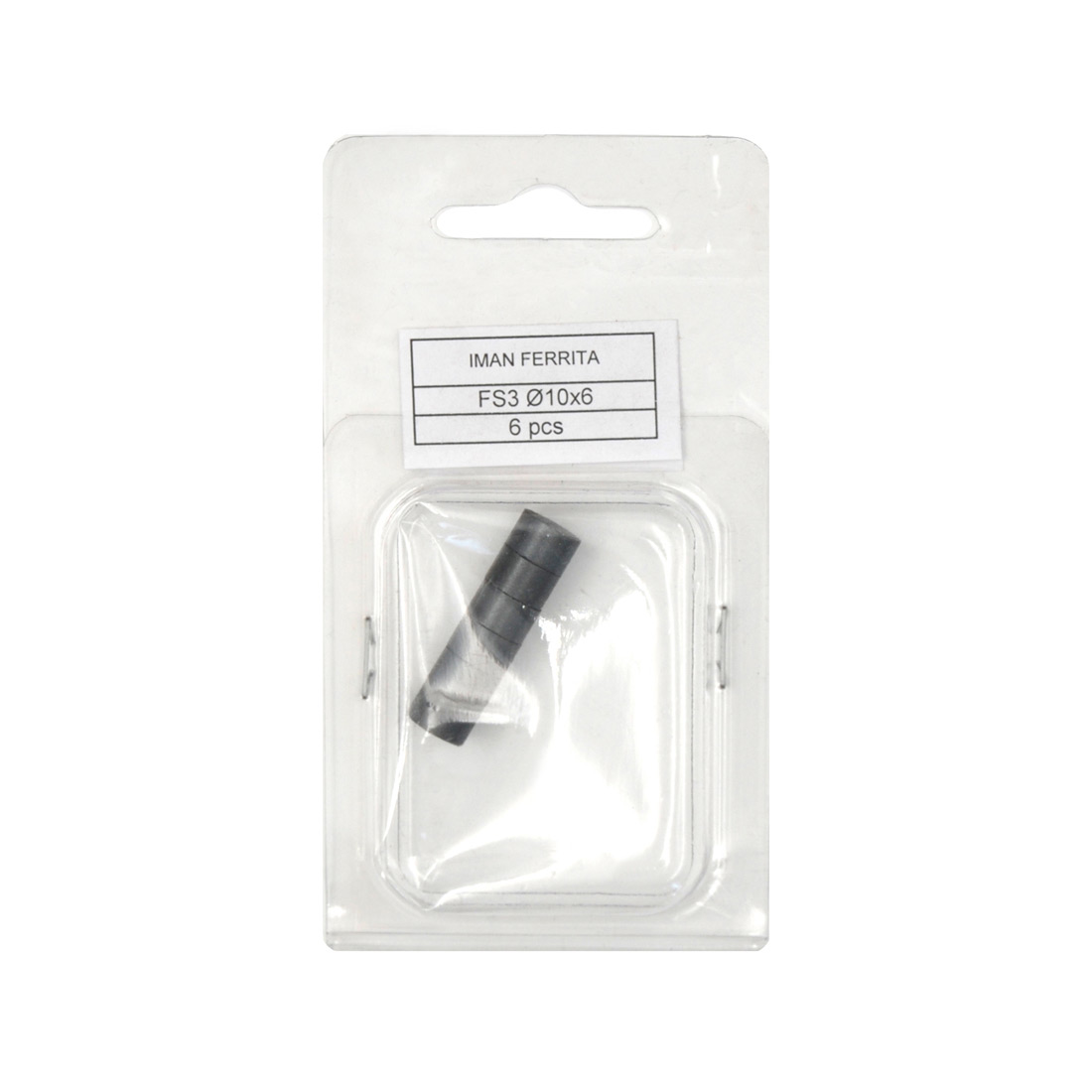 Imanes de Ferrita diámetro 10 x 6 Mm (grueso) Pack 6 Unidades
