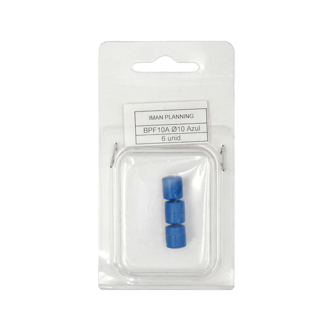 Imanes de Ferrita cubiertos de Plástico azul diámetro 10 Mm (6u.)