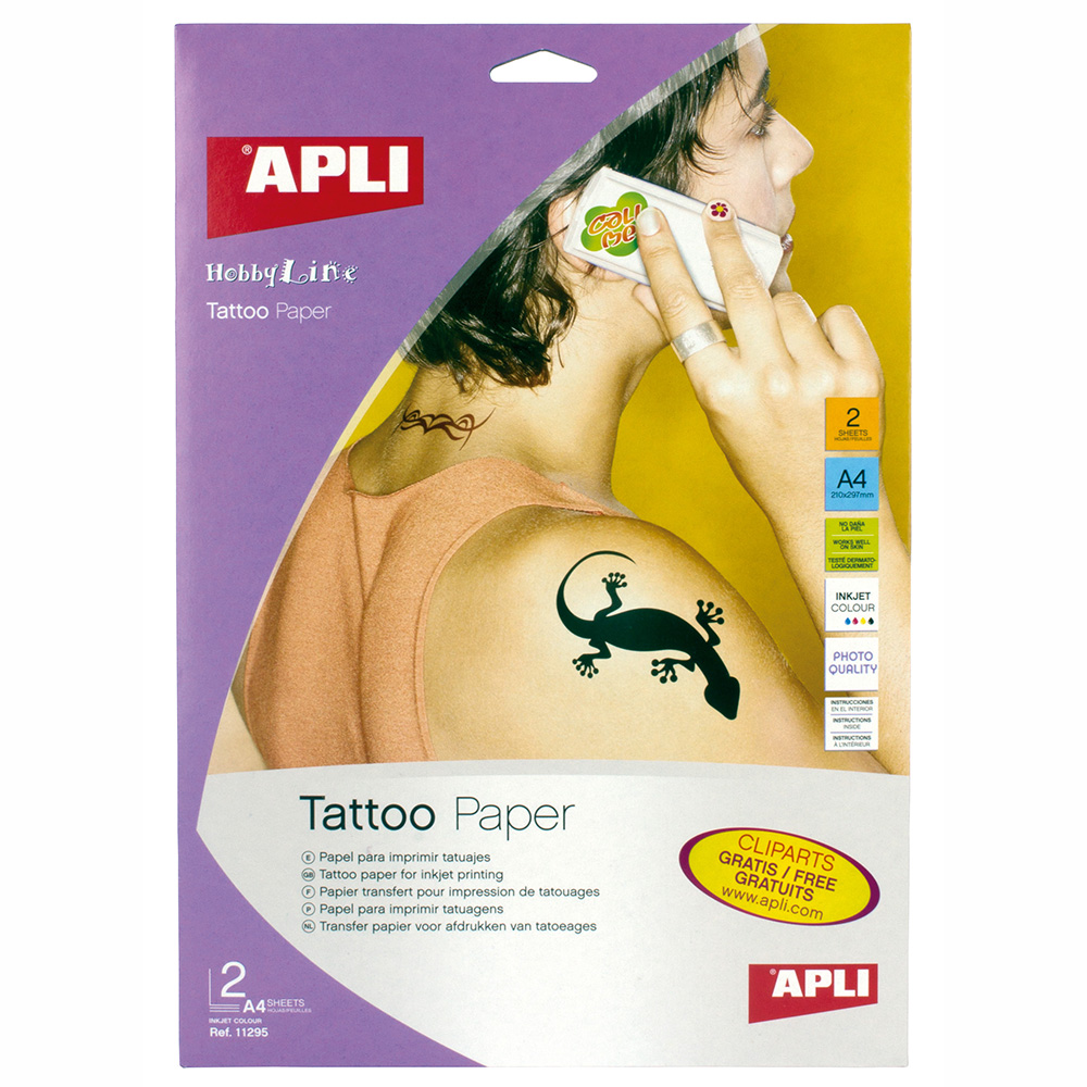 B.Papel Tatuajes Inkjet 2h