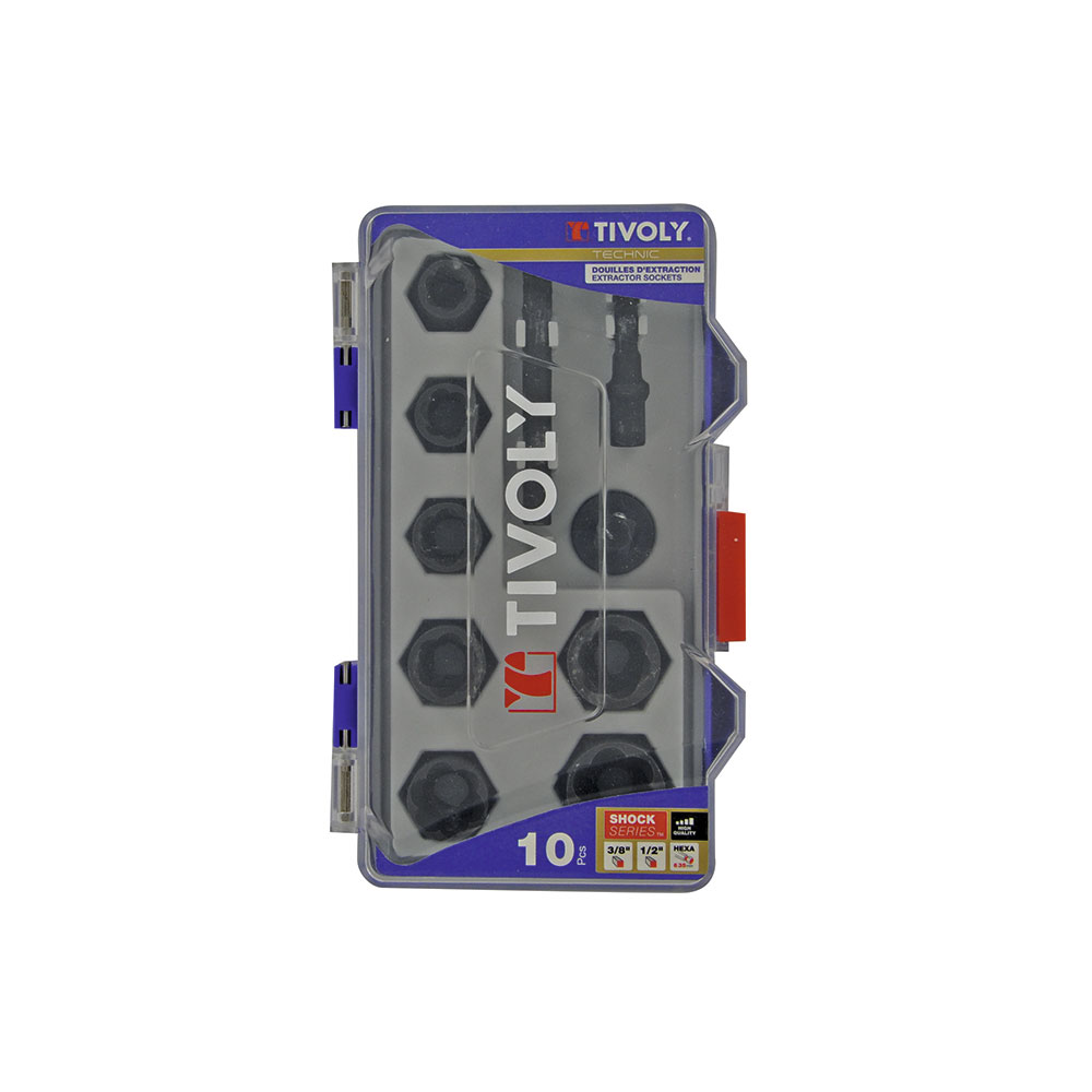 Juego Vasos De Extracción Tuercas Dañadas 10 Pcs.