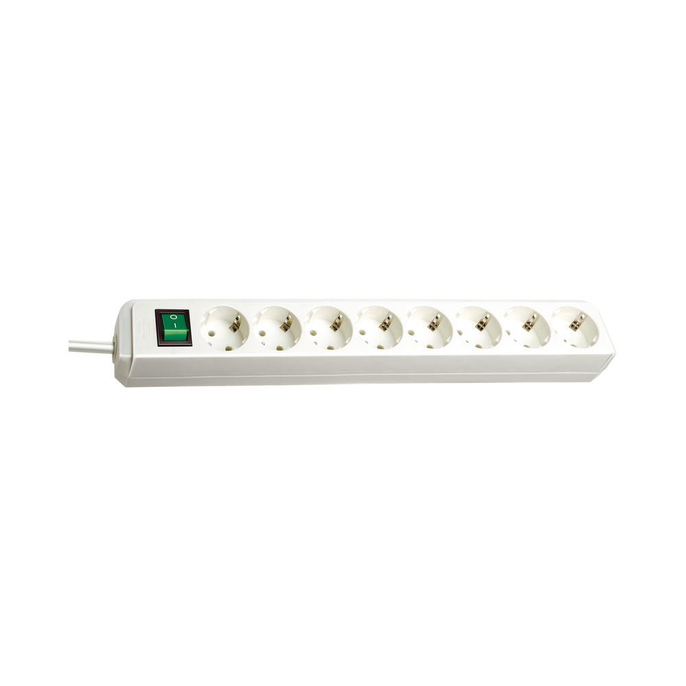 Regleta Eco-Line con interruptor 8 tomas blanco 3m H05VV-F 3G1,5