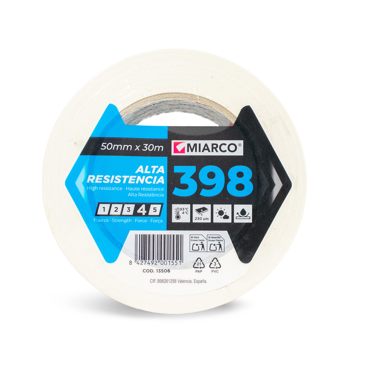 Cinta Americana 398 Blanco 50mm X 30m