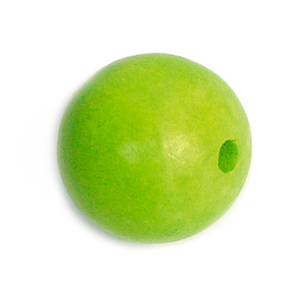 Cuenta Madera Bola Encerada Lima Diam. 25Mm. 10U