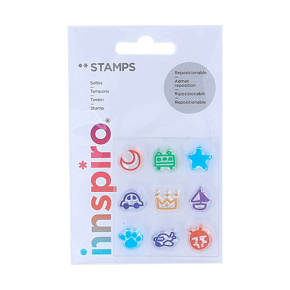 Set Sellos Acrílicos Transporte Y Otros 5,3x6Cm.