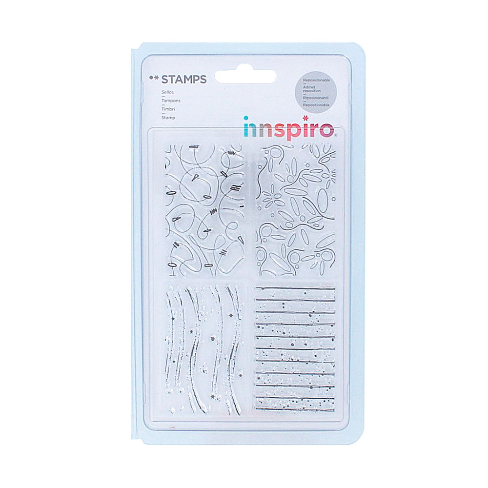 Set Sellos Acrílicos Para Crear Fondos 9,5x14,5Cm