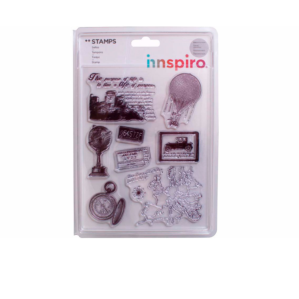 Set Sellos Acrílicos Vivir La Vida 14x18Cm