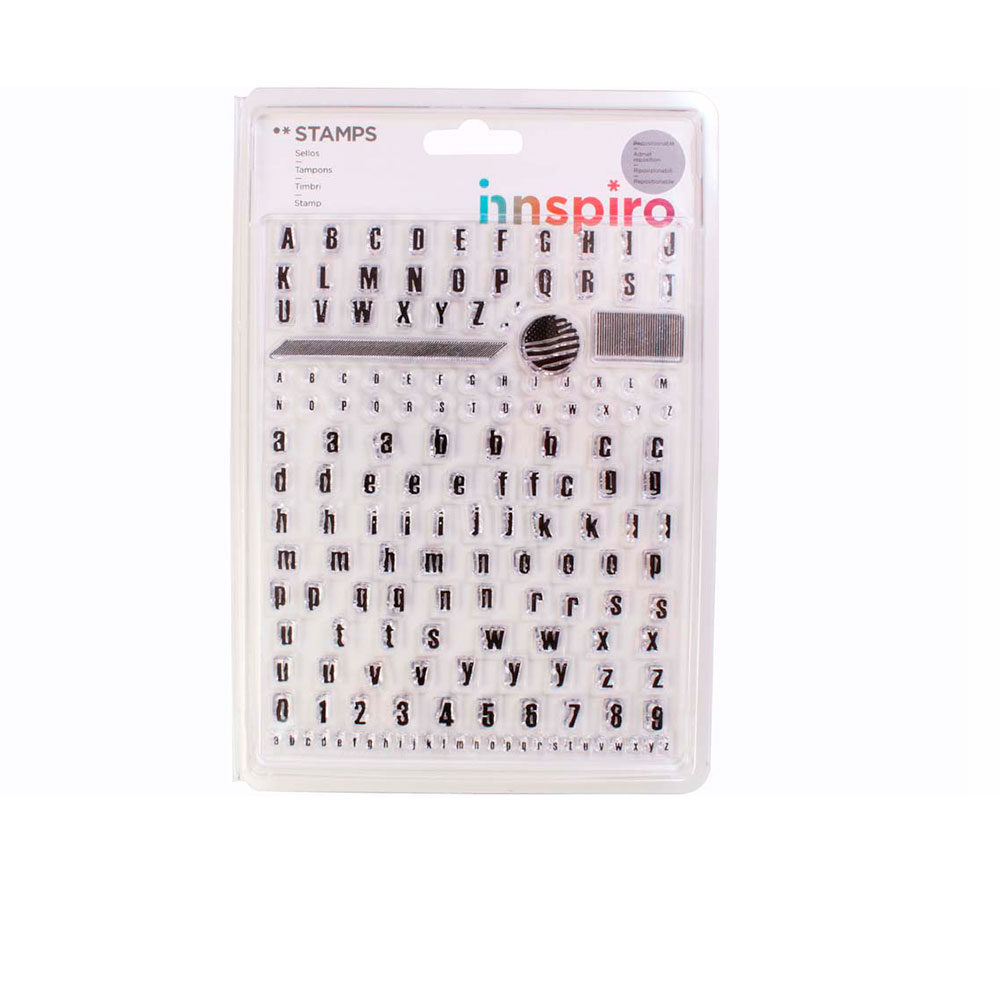 Set Sellos Acrílicos Abecedario Imprenta 14x18Cm
