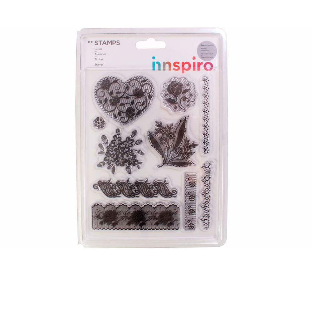 Set Sellos Acrílicos Blondas 14x18Cm