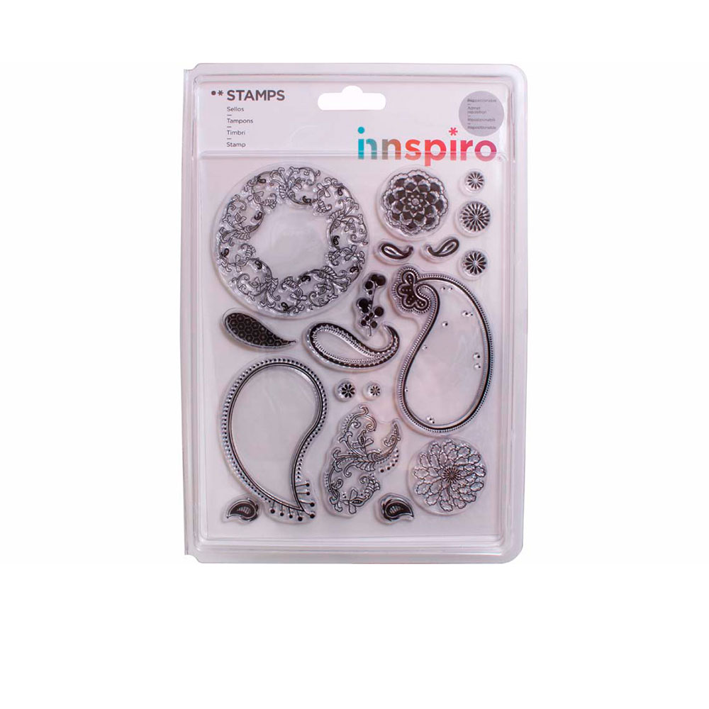 INNSPIRO Set De Sellos Acrílicos Cachimir Nº 2 – 14x18 Cm | Reposicionables Y Fáciles De Almacenar | Ideal Para Scrapbooking Y Manualidades