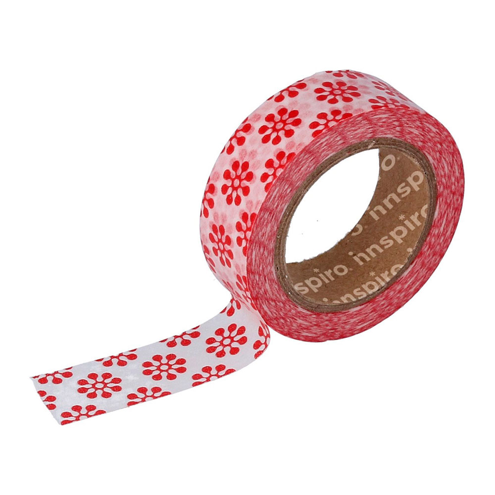 Cinta Masking Tape 17435 Washi Flor Roja 15Mmx10M Deco