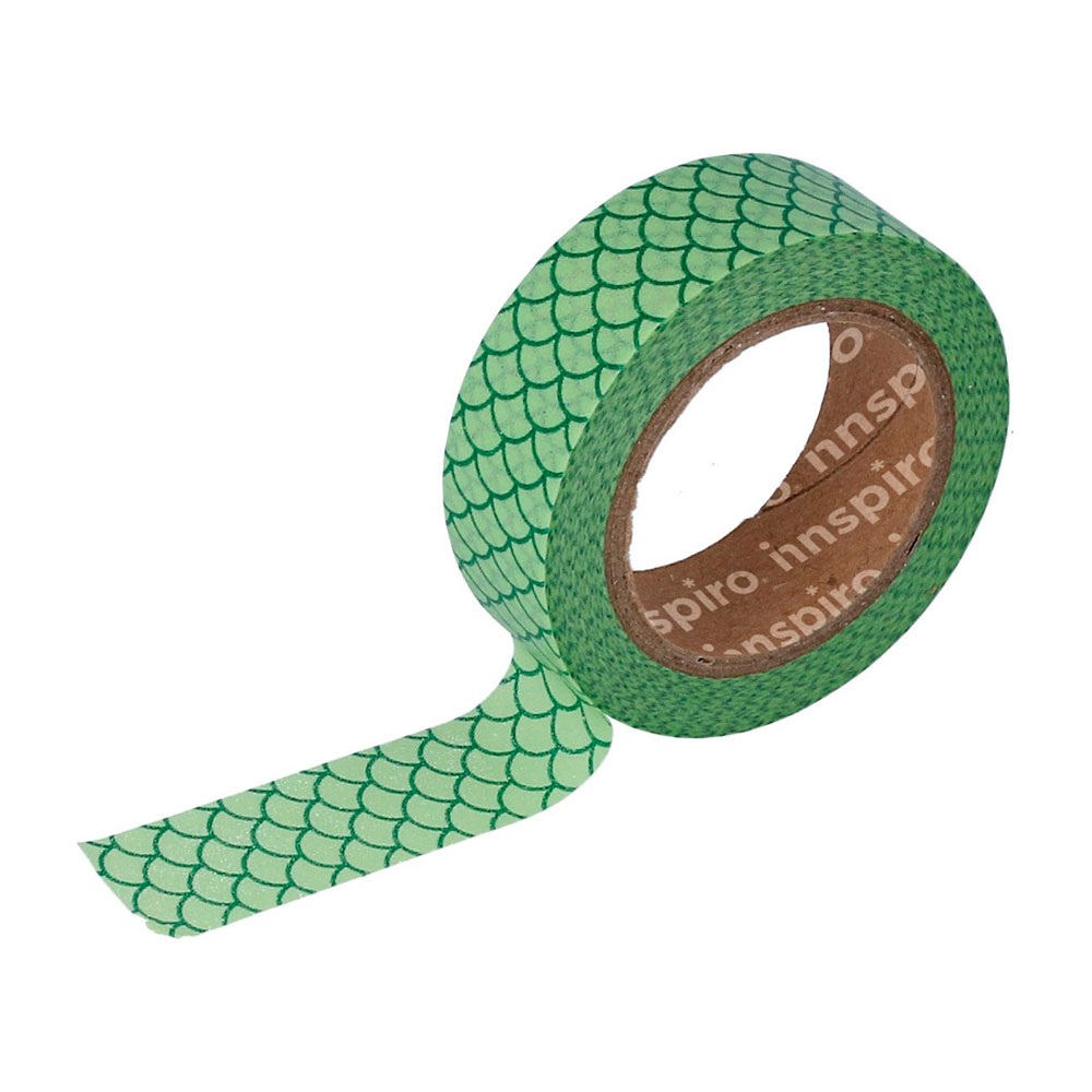Cinta Masking Tape 17437 Washi Escamas Verde 15Mmx10M Deco
