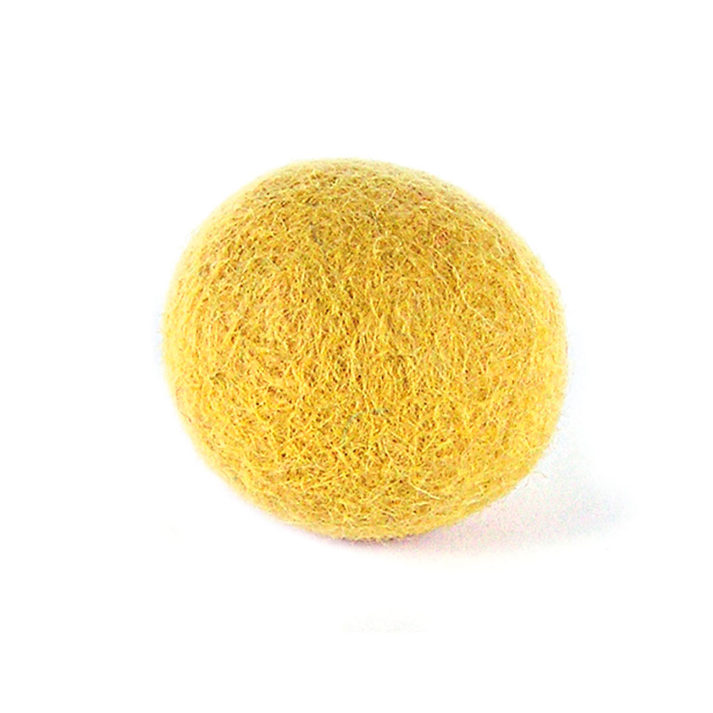 Fieltro De Lana Bola Amarillo Diam. 15Mm. 5U.