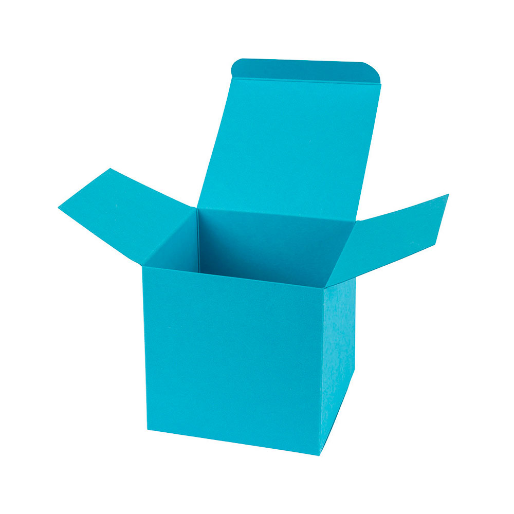 Cajas de regalo rígidas, caja azul con tapa azul de tela