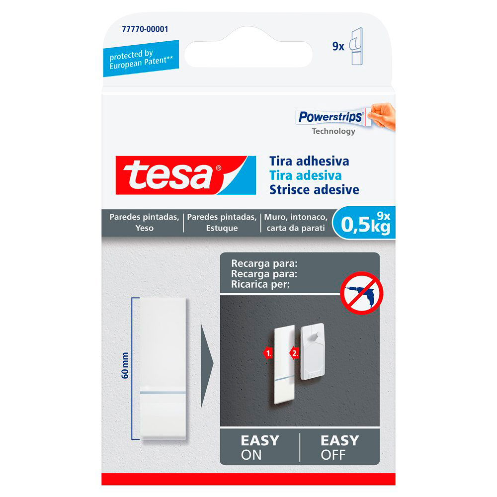 Sms Tira Adhesiva Powerstrips Hasta 0,5 Kg