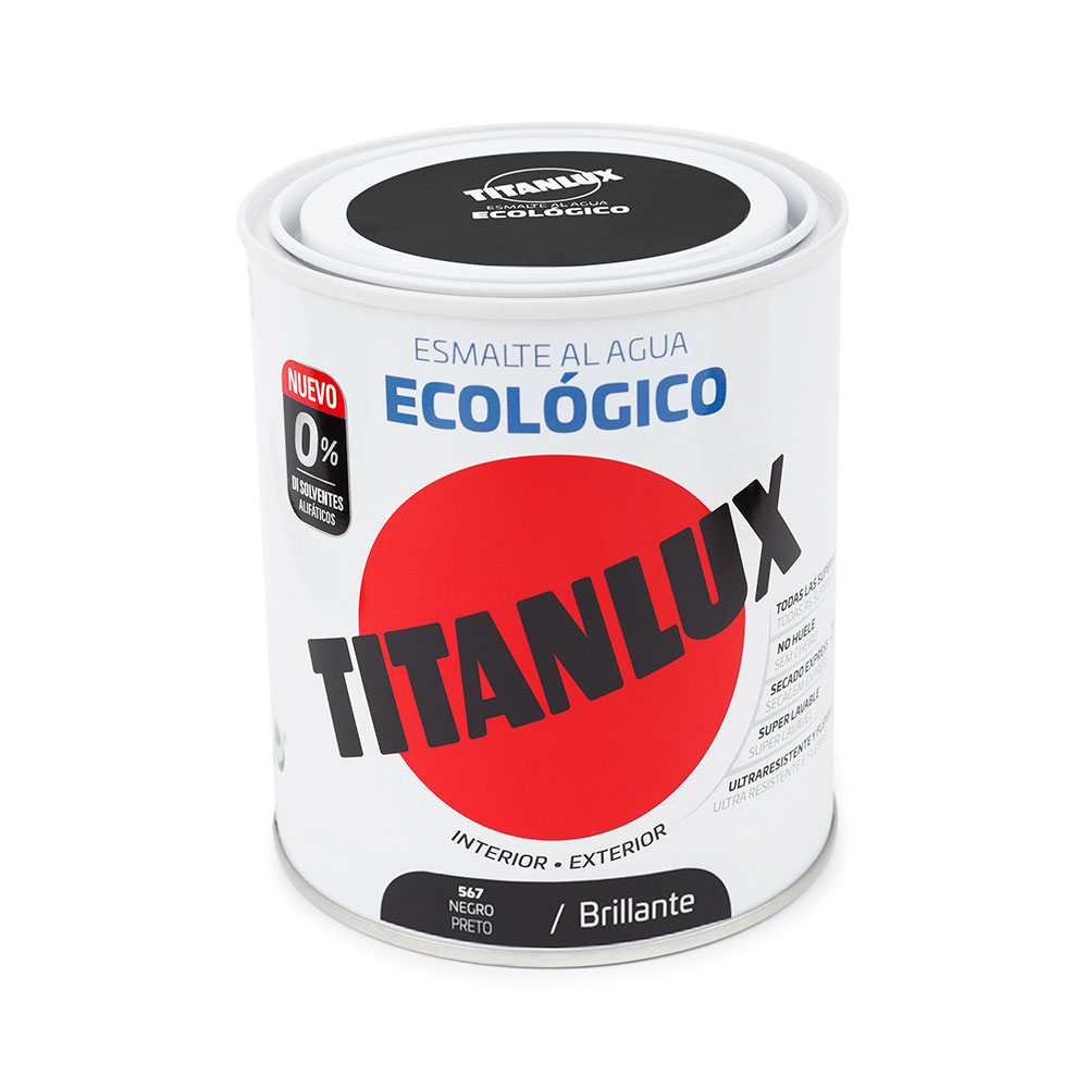 Titanlux Esm. Brillo Ecológico Negro 750Ml