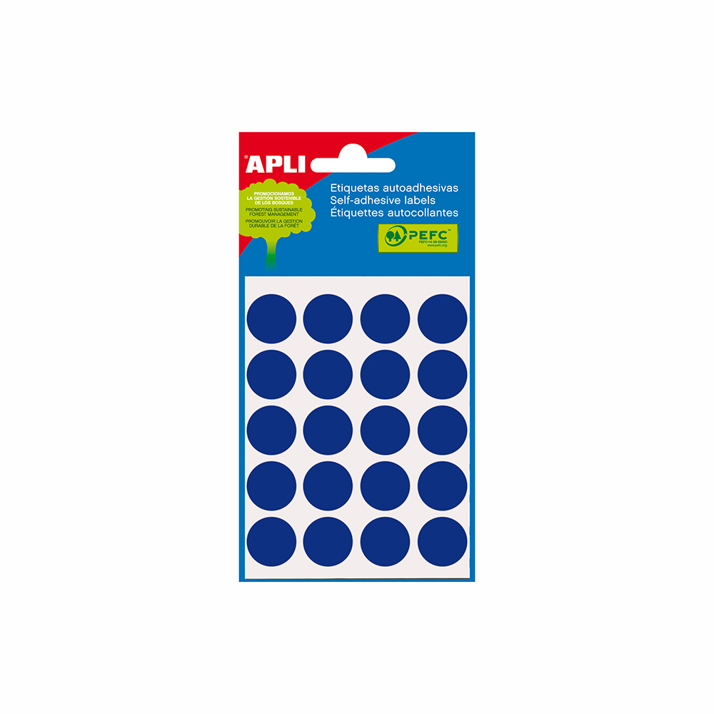 Etiqueta .Autoadh.Azul 19Mm. 2064