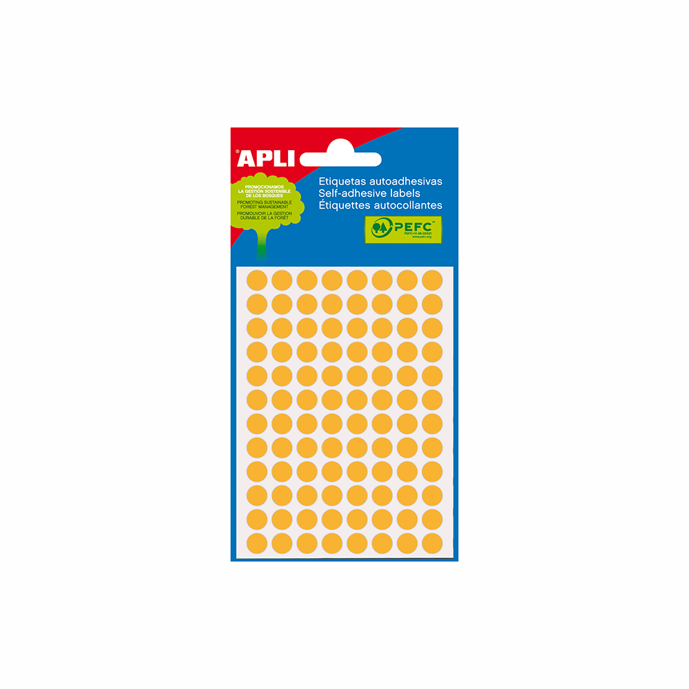 Etiqueta .Autoadh.Naranja Fluor 8 2080