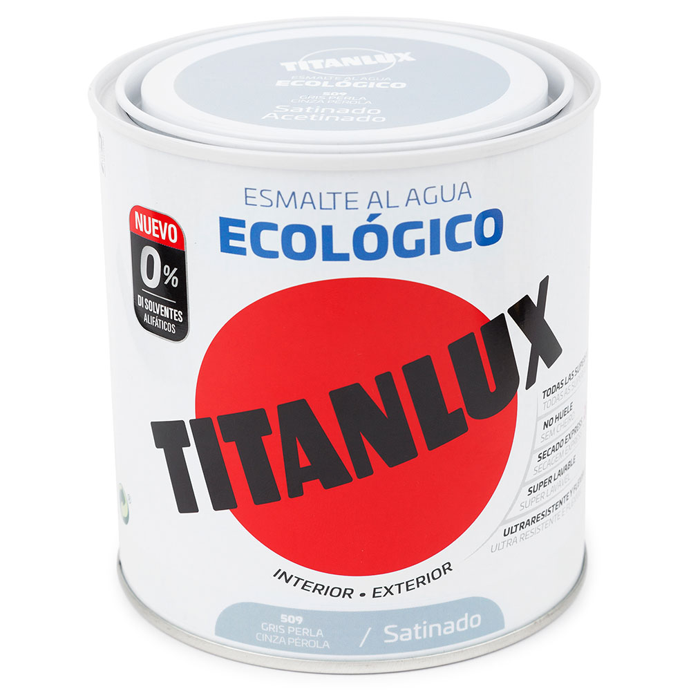 Titanlux Esmalte Eco Satinado Gris Perla 250 ml