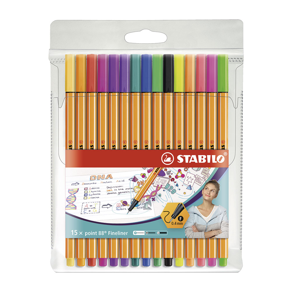 Rotulador Stabilo Surtido Punta Fina 15 Uds. 8815-3