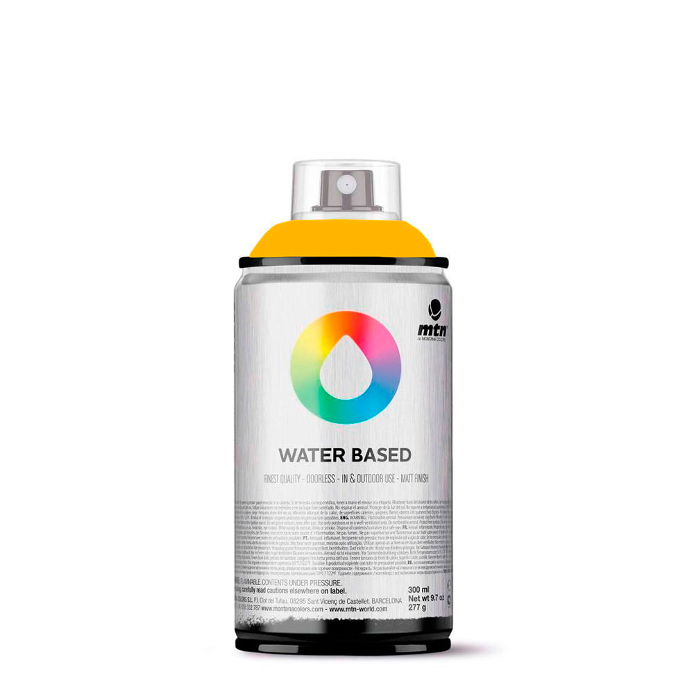 Spray Pintura Mtn Wb 300 Amarillo Brillante Oscuro 300ml