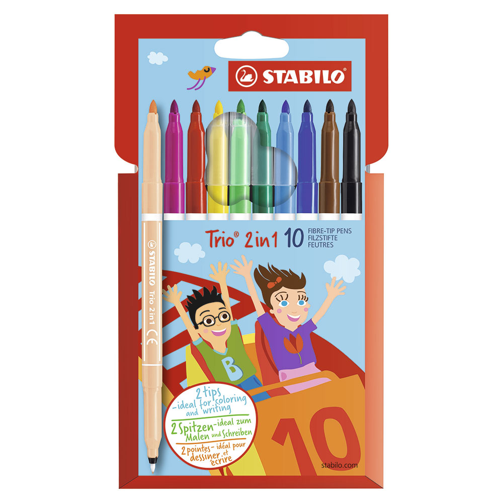 Trío 2 En 1 Stabilo Rotulador 10 Uds. 222/10-01