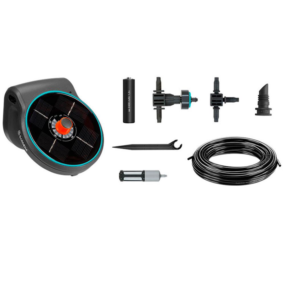 Set Riego Aquabloom Solar 20 Goteros