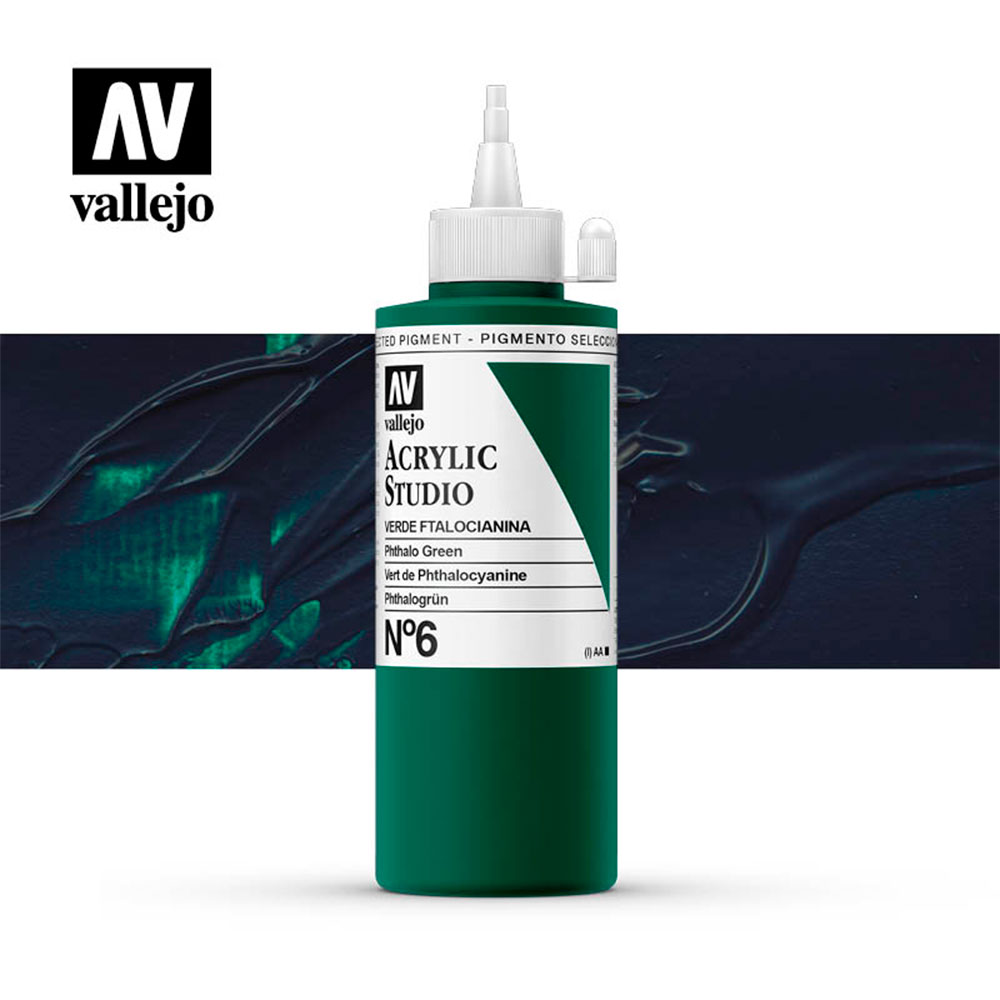 Pintura Acrylic Studio Verde Ftalocianina 200 Ml.