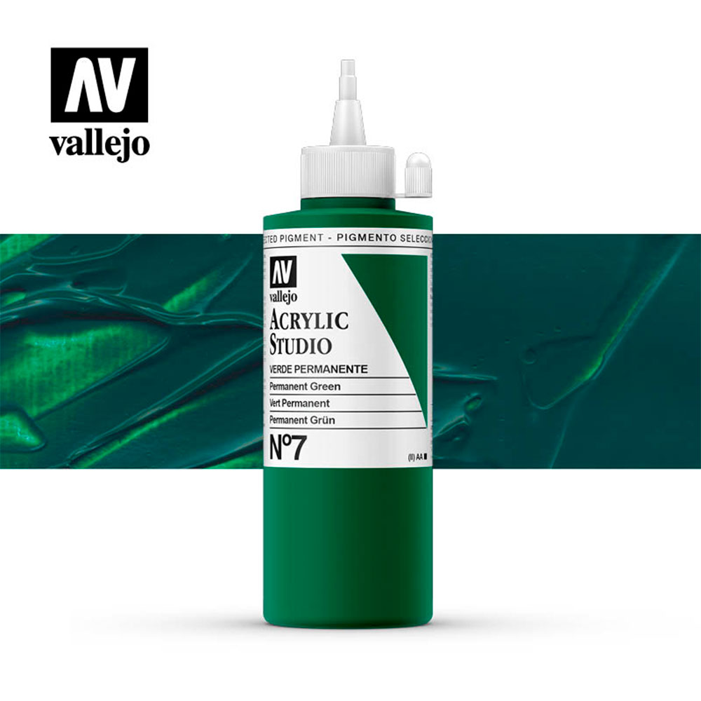 Pintura Acrylic Studio Verde Permanente 200 Ml.