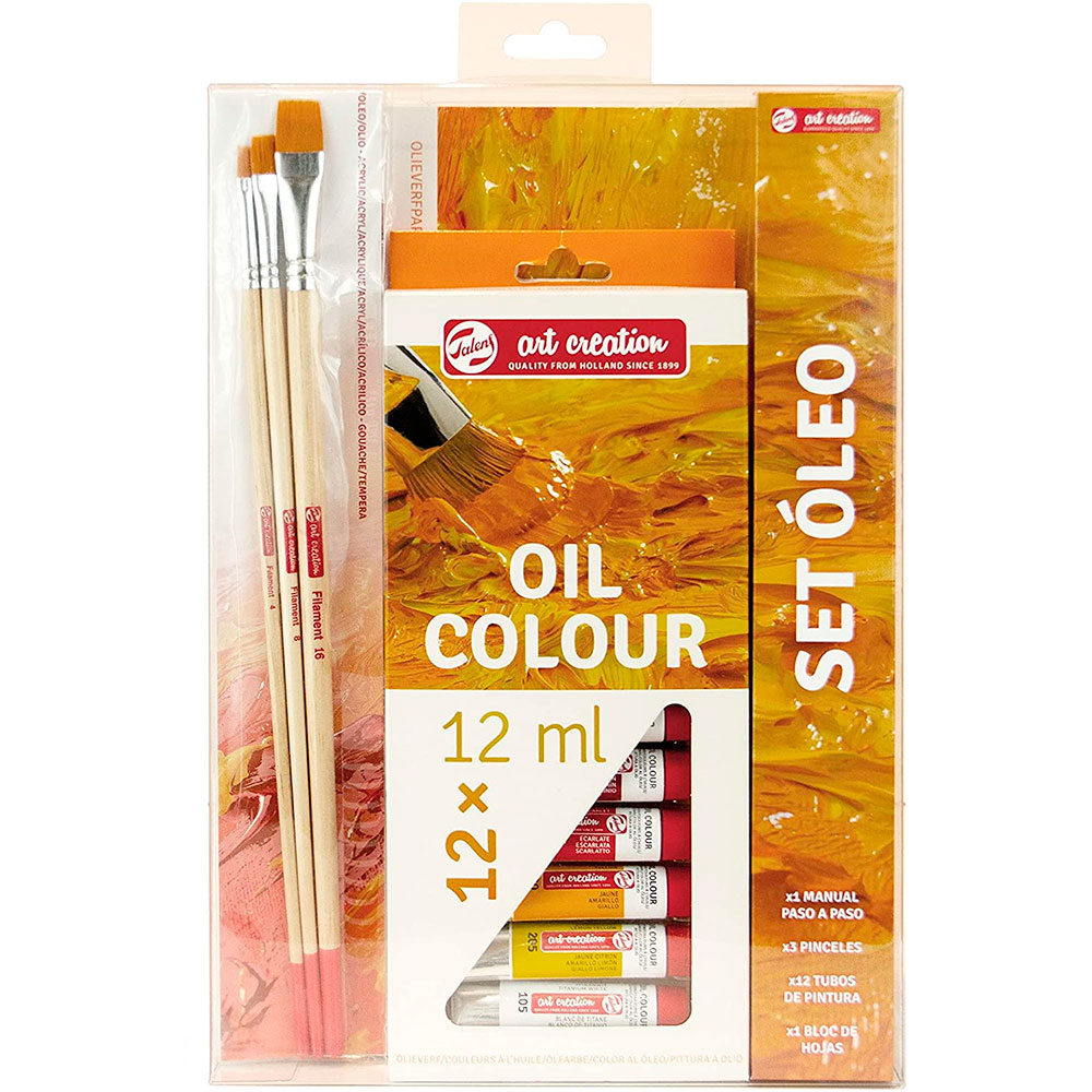 Set Bellas Artes Oil Manual con Bloc+Pintura+Pinceles