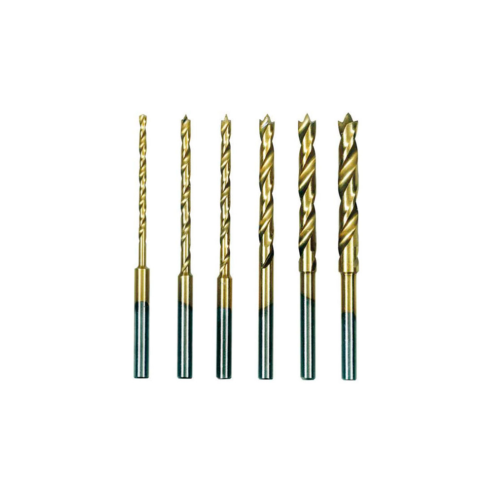 Juego Brocas De Acero 6 Unds. Con Punta De Centrado Proxon 28876