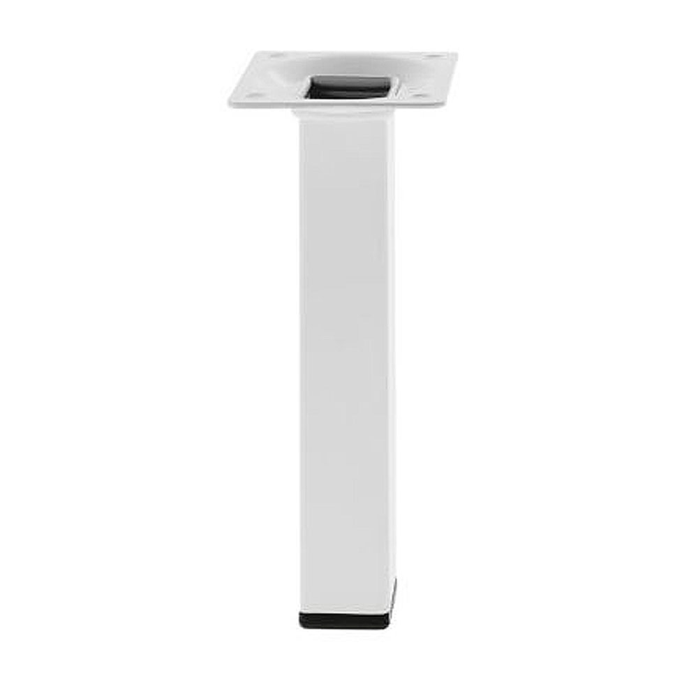 Pata cuadrada en Acero blanco. 25x25x100mm. - Mod. 3