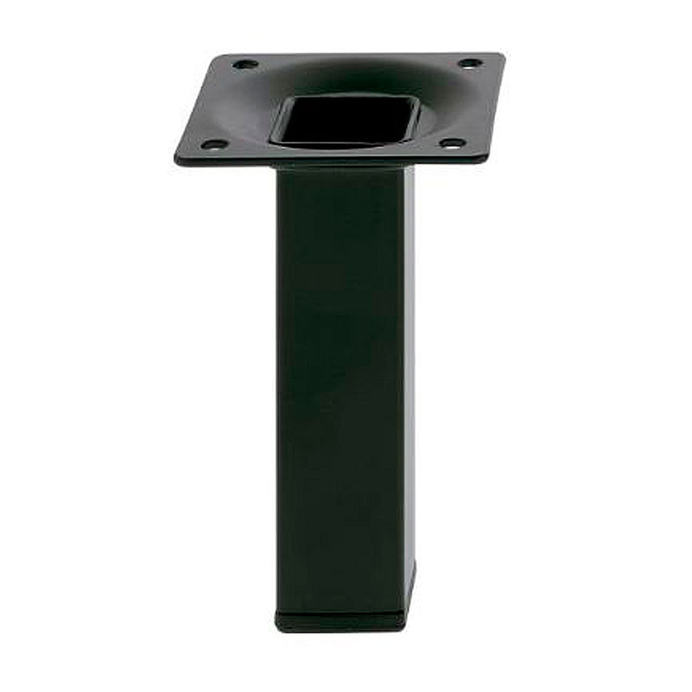 Pata cuadrada en Acero negro. 25x25x150mm. - Mod. 3