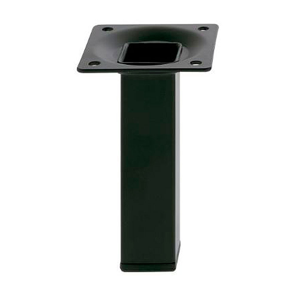 Pata cuadrada en Acero negro. 25x25x300mm. - Mod. 3