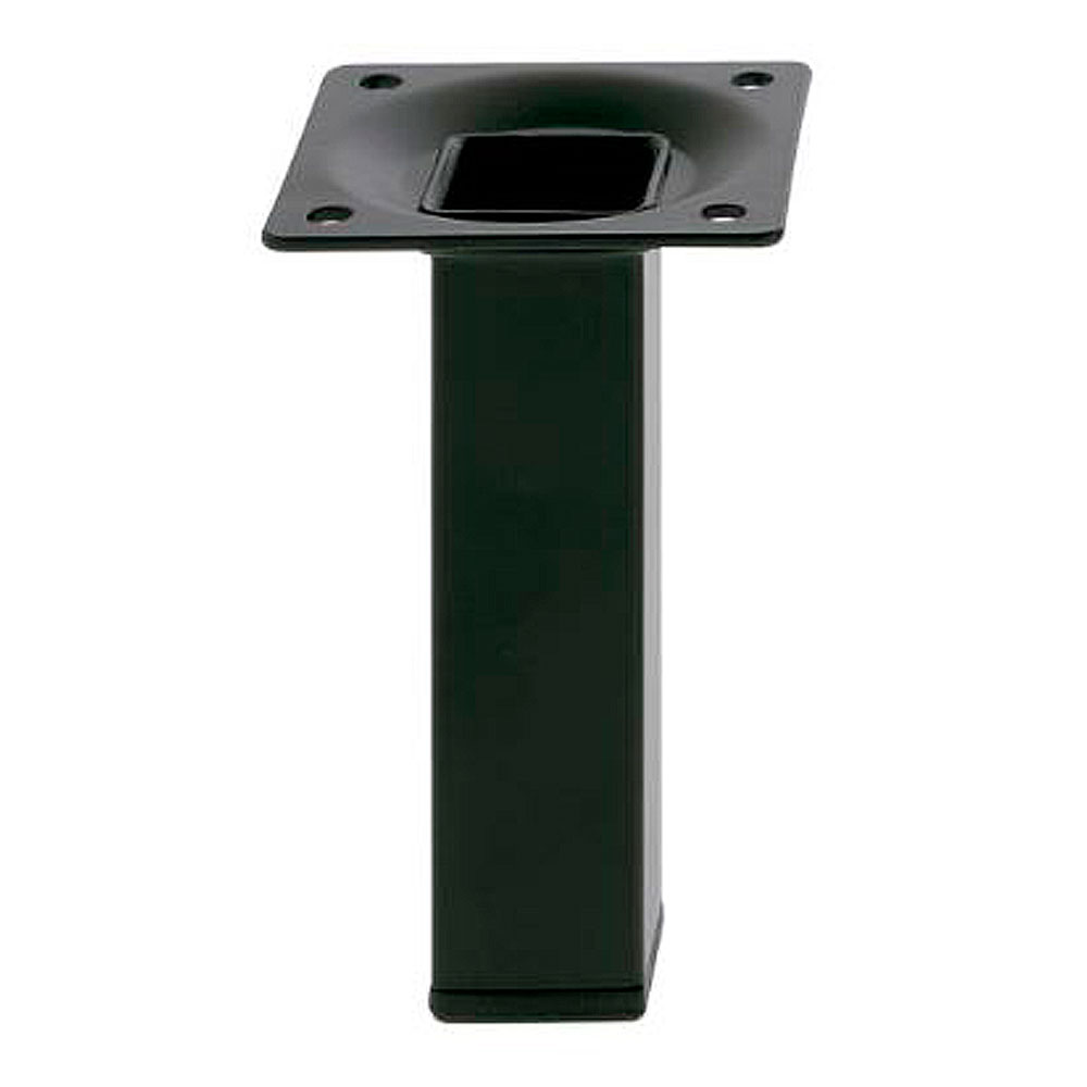 Pata cuadrada en Acero negro. 25x25x350mm. - Mod. 3